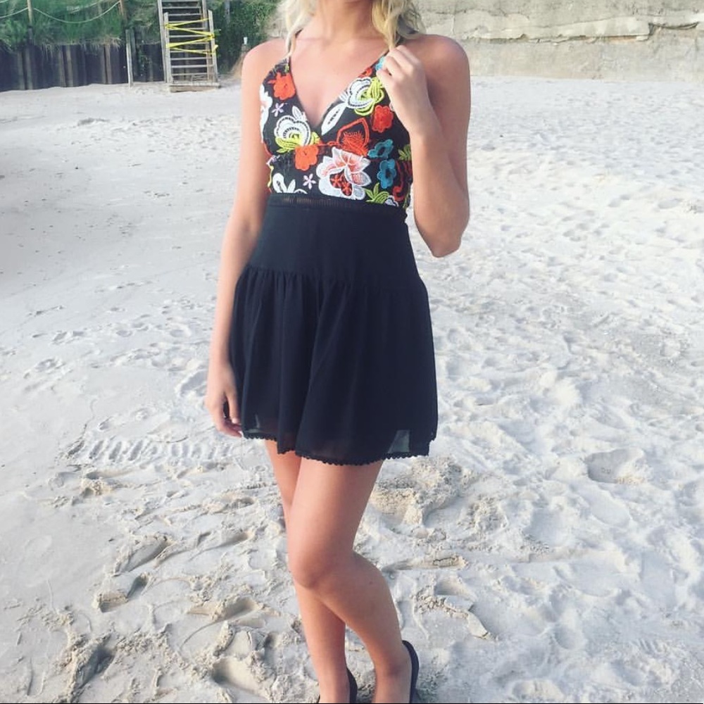 Floral summer dress with exquisite detail.